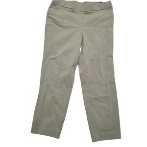 Briggs New York Sage Green Pull On Dress Pants 14 Tummy Control Comfort Waist